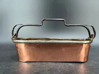 Authentieke antieke visketel - IJzer (gesmeed), Koper - Midden 19e eeuw