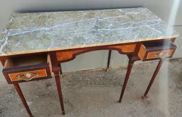 Bureau - Lodewijk XVI-stijl - Hout, Marmer - 20e eeuw