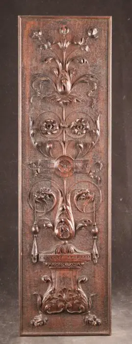Rijk gedecoreerd paneel - Hout - 19e eeuw