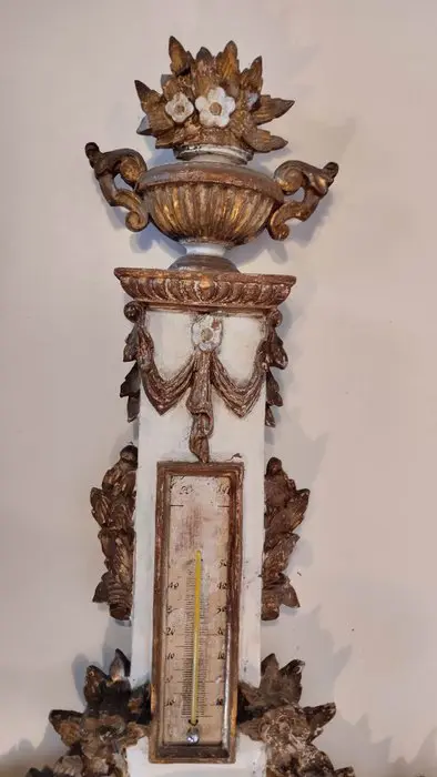 Barometer-thermometer - Neoklassiek - Hout - ongeveer 1800