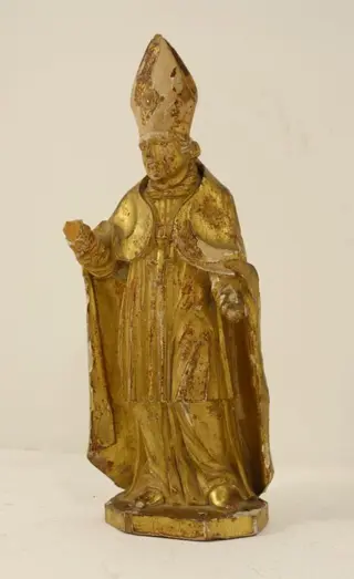 Gouden stucwerk bisschop sculptuur - Hout - Eerste helft 19e eeuw