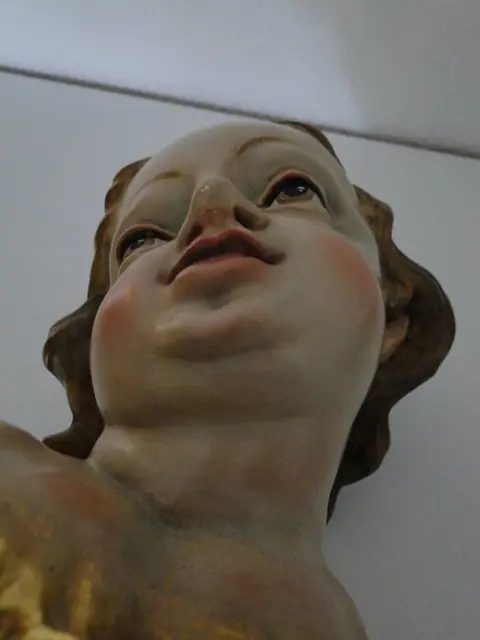 Beeld, Putto / Cherubijn (1) - Barok - Hout - 18e eeuw