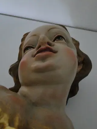 Beeld, Putto / Cherubijn (1) - Barok - Hout - 18e eeuw