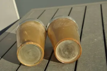 Beker - Glas, Zilver, Hoorn - Eind 19e eeuw