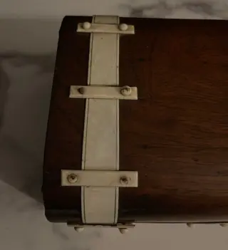 Doos, Kist - Been, Hout, fineer- - 19e eeuw