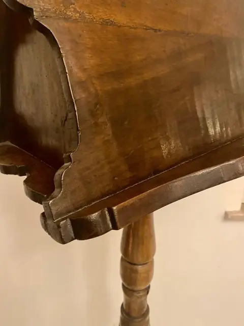 Vloerleerling met dubbele ondersteuning - Hout - Tweede helft 17e eeuw