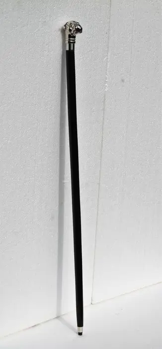 Wandelstok Bulldog - Hout, Legering - 20e eeuw