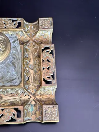 Inkwell - Carpe Diem Ontslaan - Brons, Kristal - 19e eeuw