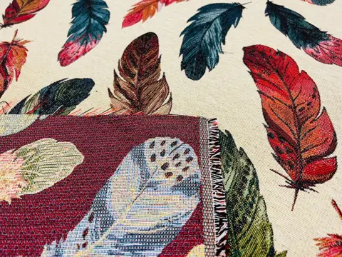 5,00 x 1,40 meter!!! Elegante veelkleurige gobelin stof - Hars/polyester, Katoen - 21e eeuw