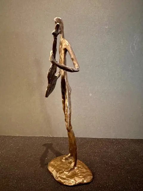 Sculptuur - Gitarist - Abstract - Brons