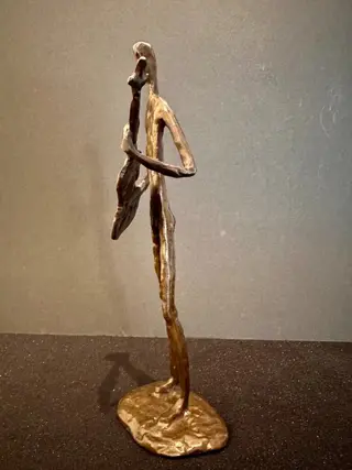 Sculptuur - Gitarist - Abstract - Brons