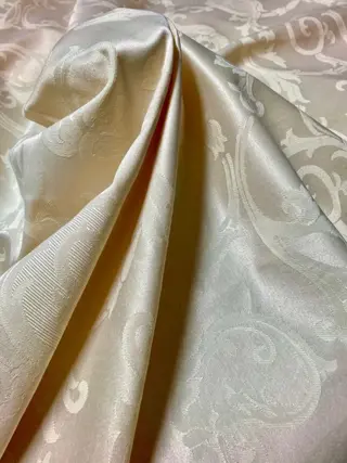 damaststof - 280 x 600 cm - Katoen, Satijn - Tweede helft 20e eeuw