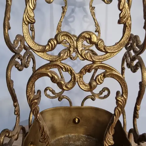 Mooie grote en zware wandelstok of parapluhouder - messing (1) - Messing