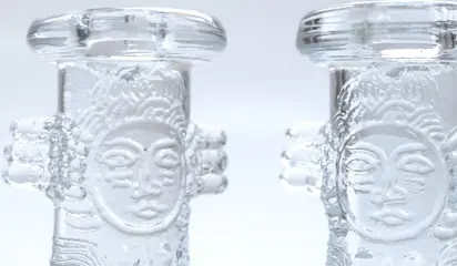 Bertil Vallien - Kosta Boda - kandelaars "Engel" (2) - Modern - Glas