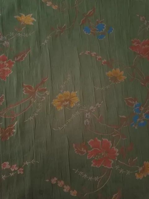 600 x 150 cm - kostbare zijde stof San Leucio pastelgroen verrijkt - Katoen - 21e eeuw