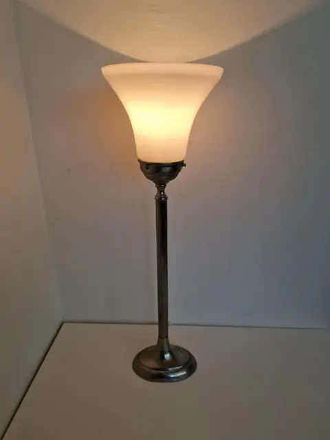 ranke Bauhaus tafellamp met kelk glas - Bauhaus - chroom, glas