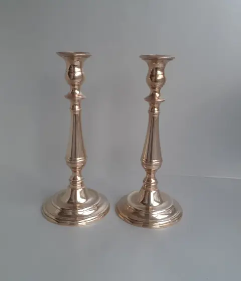 Messing Kandelaars - Barok - Koper, Messing