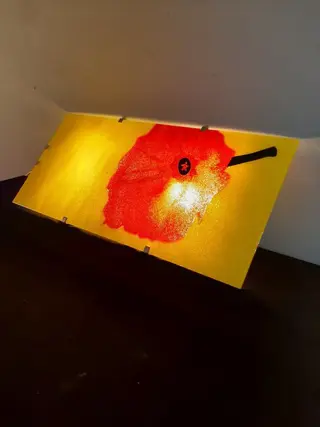 Wandlamp (1) - Glas, Metal