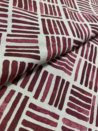 2 x 280 x 130 cm - katoenen stof met art deco geometrische decoratie - Katoen - 21e eeuw