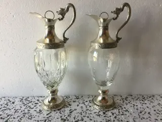 Argenterie Galbiati Milano per Buton Bologna - Karaf en borrelglaasjes (5) - Art Deco - Glas, Verzilverd