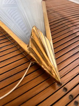 Muurlamp (2) - Glas, Messing