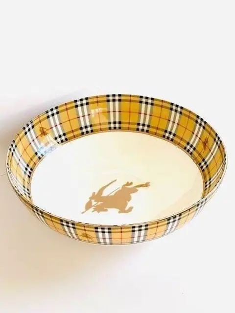 Burberry - Middelgrote schaal - Fine Bone China - Thistle Plaid Haymarket, Engeland - Fijn Bone China