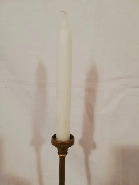 Kandelaar (1) - Barok - marmer-metaal