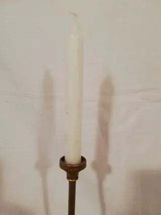 Kandelaar (1) - Barok - marmer-metaal