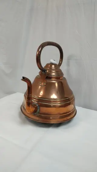 vintage koperen ketel & doofpot (2) - Koper