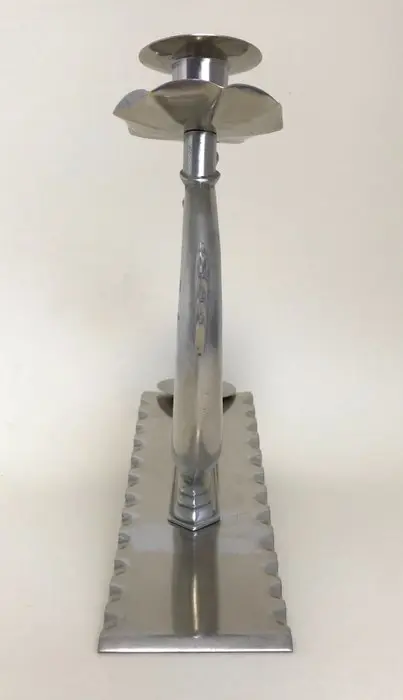 Kaarsen kandelaar met vis (1) - Amsterdamse School - metaal