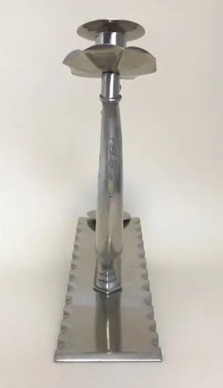 Kaarsen kandelaar met vis (1) - Amsterdamse School - metaal