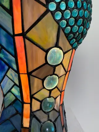 Stile Tiffany - Bureaulamp, Tafellamp - Glas-in-lood