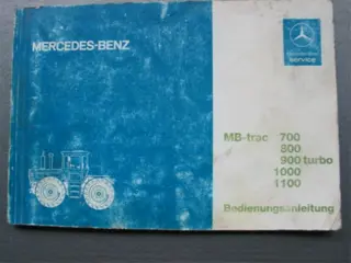 Manual MB-trac 700, 800, 900Turbo, 1000, 1100