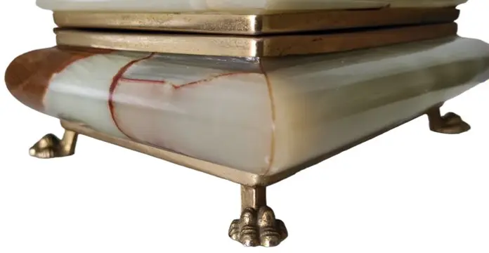 Juwelendoosje - Messing, Onyx