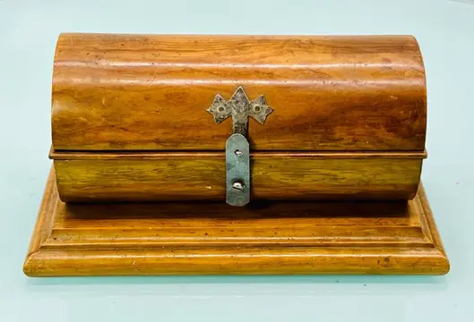 Cilindrische modernistische doos - Art Deco - Hout