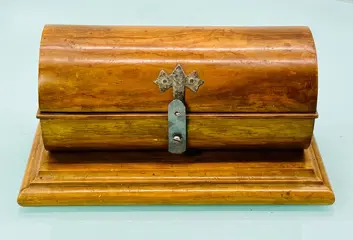 Cilindrische modernistische doos - Art Deco - Hout