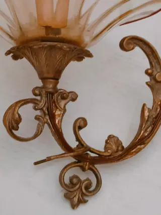 Muurlamp (2) - Glas, Legering