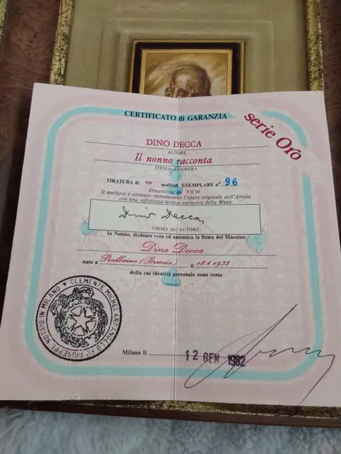 dino decca - Plaquette - Composiet, goud gelamineerde plaat (2.3g)