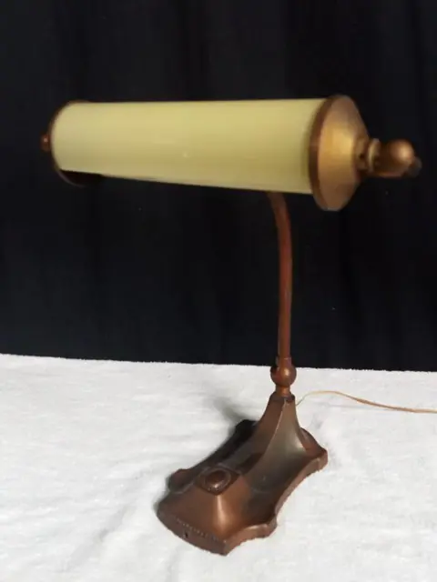 Notarislamp / bankierslamp (1) - Art Deco - waarschijnlijk zamak