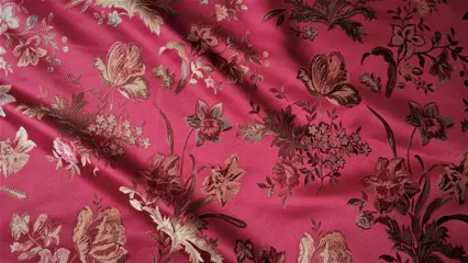 Mooie San Leucio stof 500 x 140 cm - Hars/polyester, Katoen, Zijde - 21e eeuw