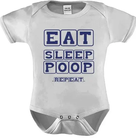 Gave baby kleding met teksten,heel veel keuze.