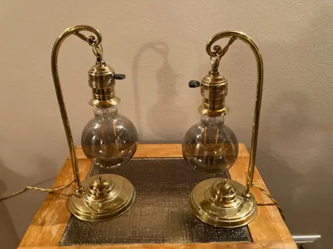 nachtlamp abat jour (2) - Messing