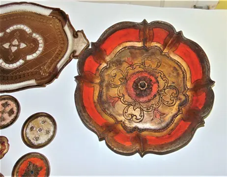 Lot van 9 Florentijnse objecten (9) - Hout