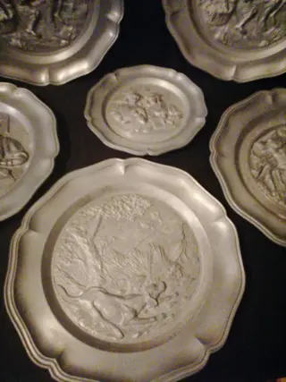 Engel mit Trompete - unbekannt - Wandplaat (8) - Art Deco - Tin