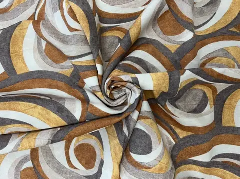 2 x 280 x 125cm - art deco cirkelstof - Katoen - 21e eeuw