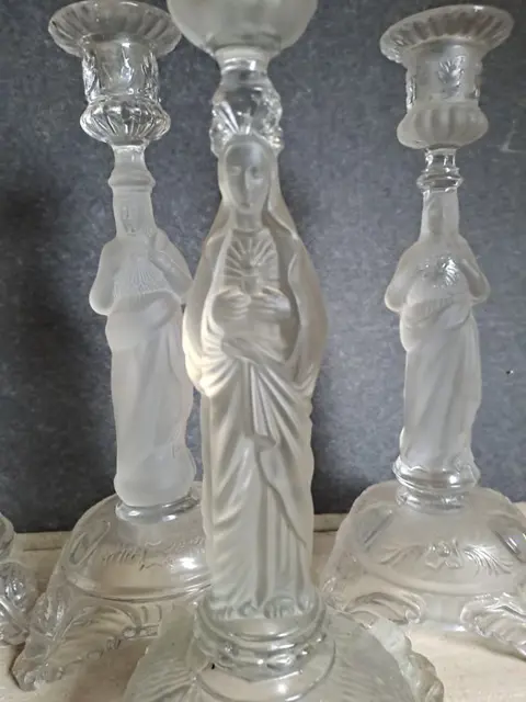 Kaarsenhouders in glas Heilig Hart (4) - Glas