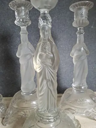 Kaarsenhouders in glas Heilig Hart (4) - Glas