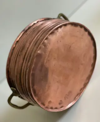 Antieke jardiniere met koperen handvatten - Koper