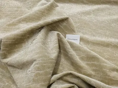 Spectaculair "getrimd" fluweel in iriserende zijde Enzo degli Angiuoni - 420 x 140 cm - Zijde Katoen PES - 2022