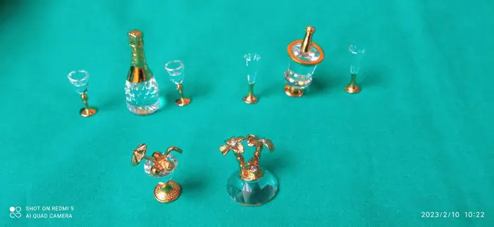 Swarovski - Mousserende wijn goud - Schateiland - Mousserende wijnkoeler - Ijscoupe (8) - Kristal